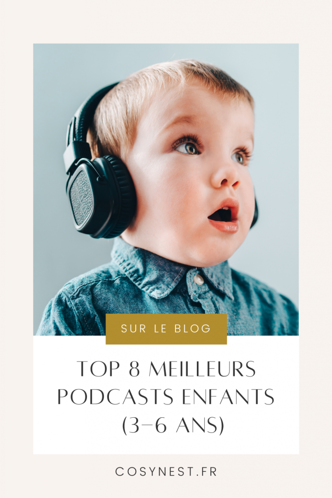 TOP 8 podcasts enfants -Pinterest Graphic